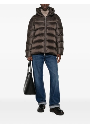 SERGIO MORETTI FIRENZE quilted hooded jacket - Brown