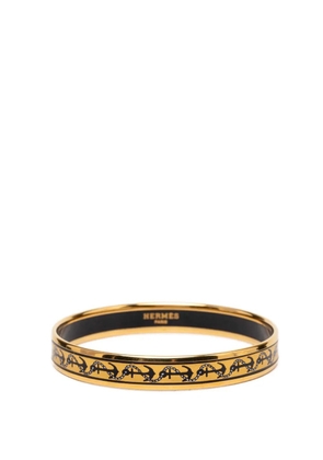Hermès Pre-Owned 20th Century Narrow Anchor and Rope Enamel Bangle 65 costume bracelet - Yellow