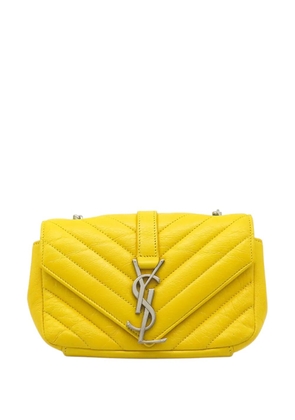 Saint Laurent Pre-Owned 2013-2026 Baby Chevron Calfskin Monogram Classic Chain Bag crossbody bag - Yellow