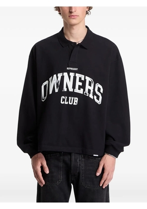 Represent Owners Club logo-print polo shirt - Black