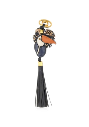 GIANNI CHIARINI toucan-design tassel keyring - Blue
