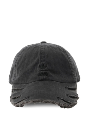 adidas distressed-effect logo baseball cap - Grey