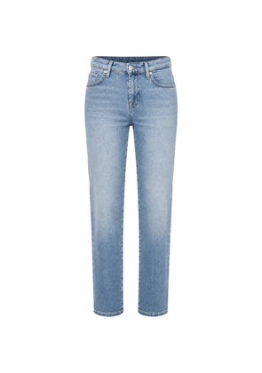 7 For All Mankind logo-patch straight-leg jeans - Blue