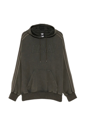 adidas x AVAVAV logo-embossed hoodie - Grey