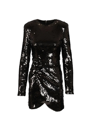 ROTATE BIRGER CHRISTENSEN sequin-embellished rosette-detail mini dress - Black