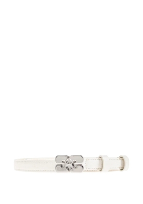 GANNI Kat ostrich-effect belt - White