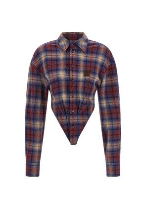 DSQUARED2 check-pattern asymmetrical shirt