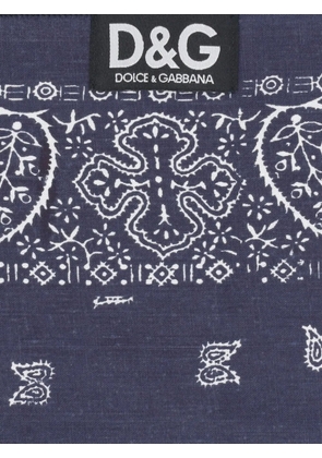 Dolce & Gabbana paisley-print square scarf - Blue
