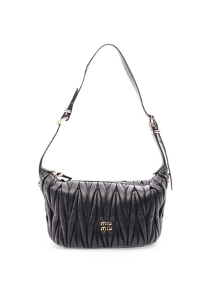 Miu Miu Pre-Owned 2010s matelassé shoulder bag - Black