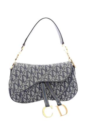 Christian Dior Pre-Owned 2010-2026 Diorissimo Canvas Double Saddle Bag shoulder bag - Blue