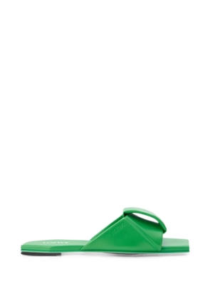 LOEWE Origami padded square-toe flat sandals - Green