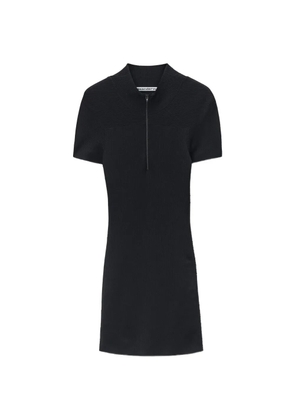 Alexander Wang logo-tape mock-neck mini dress - Black