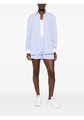 Sporty & Rich striped button-detail shorts - Blue
