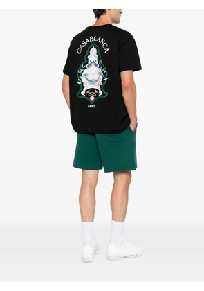Casablanca logo-print T-shirt - Black