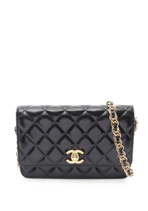 CHANEL Pre-Owned 2021s Matelassé CC turn-lock mini bag - Black