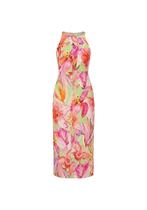 FARM Rio Artsy Flora sleeveless midi dress - Green