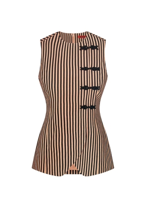 Simon Miller Mavis striped frog-fastening top - Neutrals