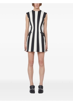 Max Mara Hourglass striped sleeveless mini dress - Black