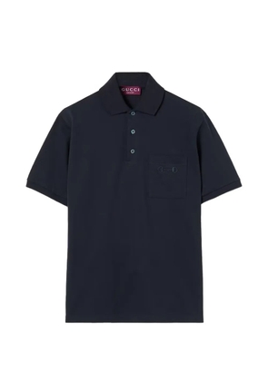 Gucci chest-pocket polo shirt - Blue