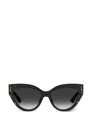 Moschino Eyewear tortoiseshell-effect cat-eye sunglasses - Black
