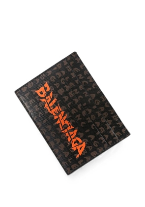 Balenciaga logo-print cardholder - Black