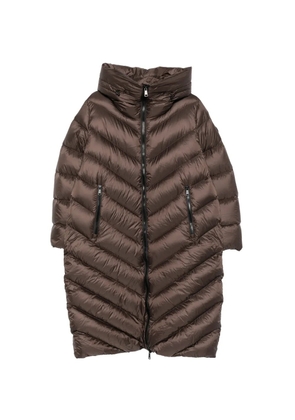 SERGIO MORETTI FIRENZE quilted hooded coat - Brown