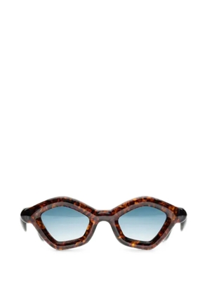 Paloceras Pebble geometric-frame sunglasses - Brown