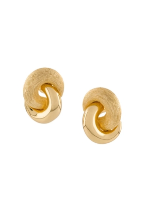 Christian Dior Pre-Owned 1980s pre-owned knot post earrings - Gold