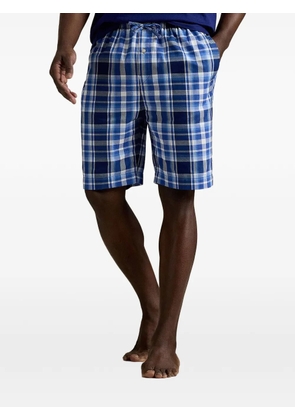 Polo Ralph Lauren check-print drawstring pajama shorts - Blue
