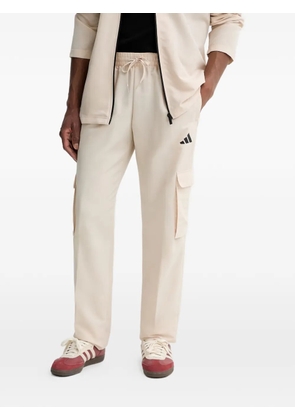 adidas logo-print zip-up tracksuit - Neutrals