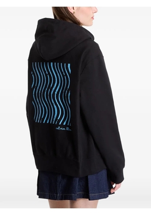 Calvin Klein logo-print zip-up hoodie - Black