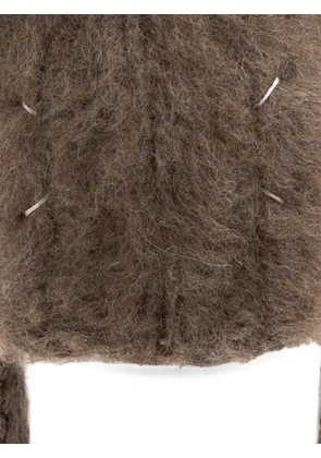 Maison Margiela ribbed ear-flap beanie hat - Brown