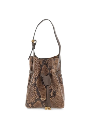 GIANNI CHIARINI Sienna snake-effect leather bucket bag - Brown
