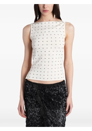 SIEDRES stud-embellished backless top - Neutrals