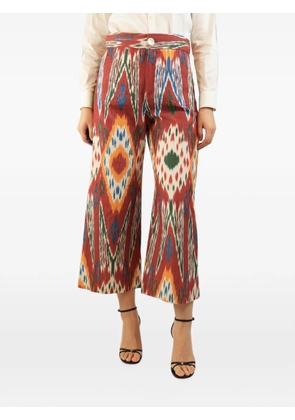 Castro printed cropped trousers - Red