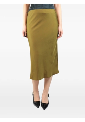 Soeur satin midi skirt - Green