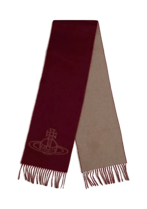 Vivienne Westwood orb-embellished reversible scarf - Neutrals