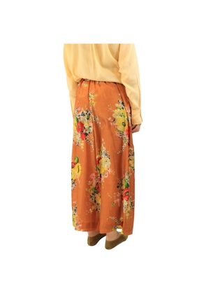ZIMMERMANN floral-print silk trousers - Orange