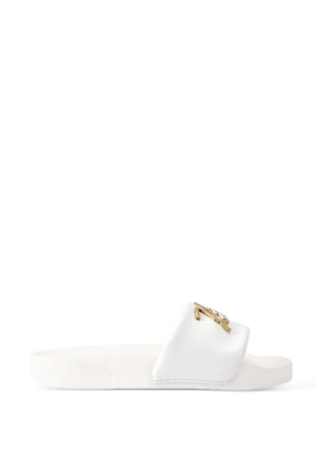 Kurt Geiger London cursive branding slip-on sandals - White