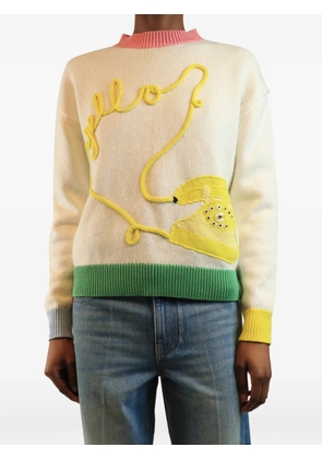 Lela Rose banana phone sweater - Neutrals