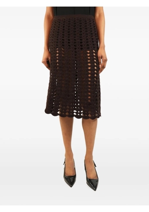 Prada Pre-Owned crochet midi skirt - Brown