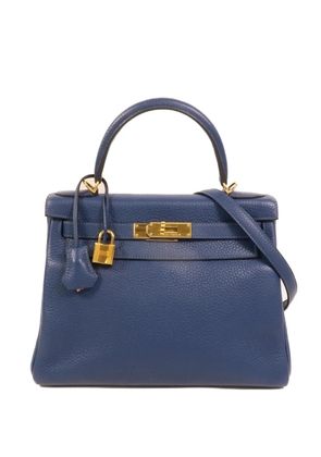 Hermès Pre-Owned 28 Kelly leather tote bag - Blue