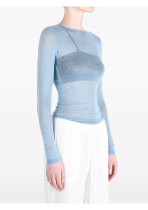 Paloma Wool Losa sheer long-sleeve top - Blue