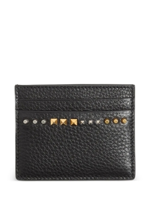 Valentino Garavani Rockstud grainy calfskin cardholder - Black