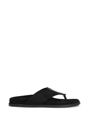 Dolce & Gabbana logo-plaque flip-flops - Black