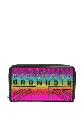 John Richmond logo-plaque wallet - Pink