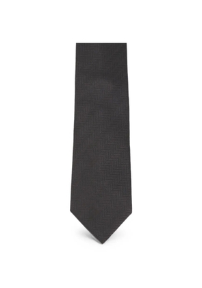 TOM FORD herringbone-pattern tie - Black