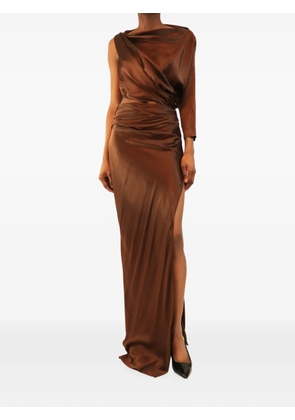 The Sei one-shoulder cut-out maxi dress - Brown