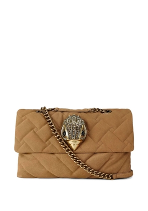 Kurt Geiger London large Kensington quilted suede tote bag - Brown
