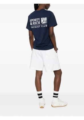 Sporty & Rich Promo logo-print short-sleeve T-shirt - Blue